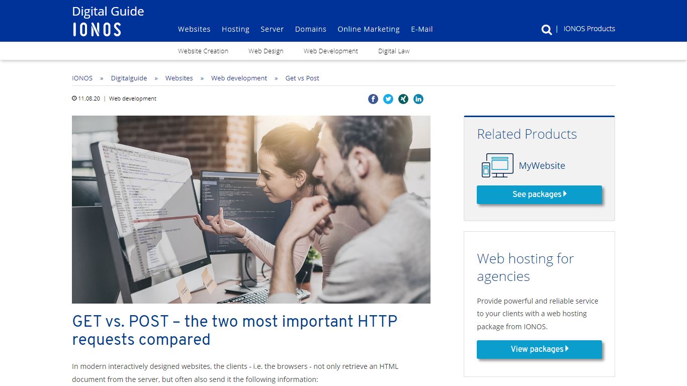 GET vs. POST – Differences between the two HTTP requests - IONOS